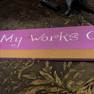Midnight Velvet Pink and Gold Art Sign